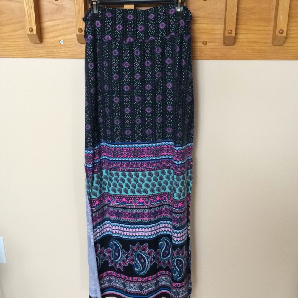 Paisley Print Maxi Skirt